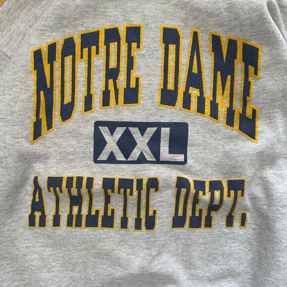 Vintage 90s Notre Dame Athletic Dept sweatshirt Size Large Made in USA - Picture 2 of 6